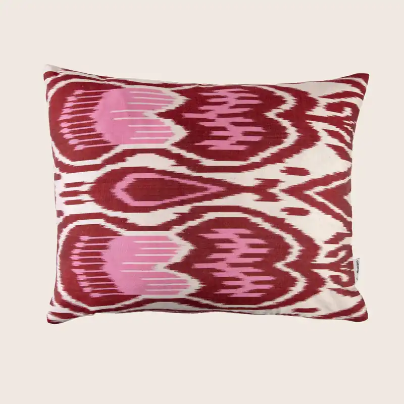 Abstract Silk Ikat Pillow - Bene.luxic