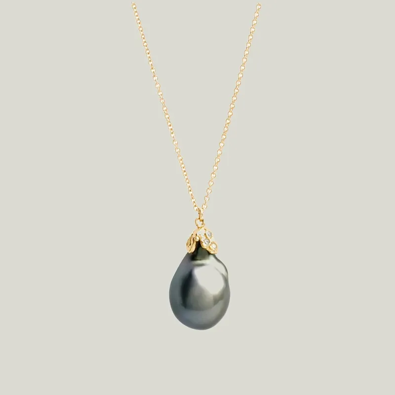 Aubergine Extra Large Tahitian Pearl Pendant - Kimberlin Brown (Consigned)