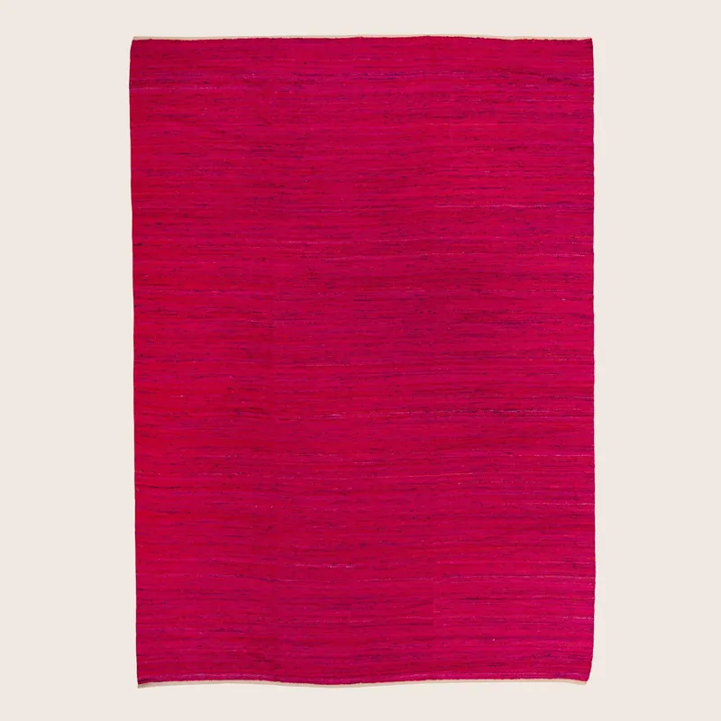 Pink Dhurry Silk Rug - 10' x 14'