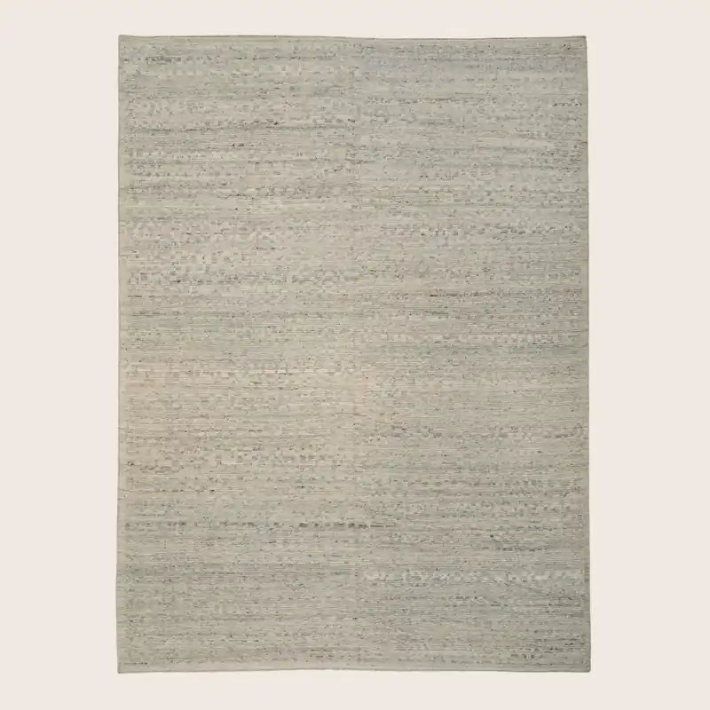 Grey Textured Wool Rug - Khanna Carpet Collection