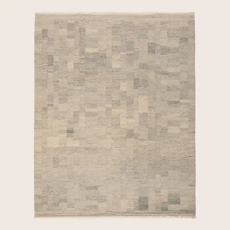 Grey Flatweave Wool Rug - 8' x 10'