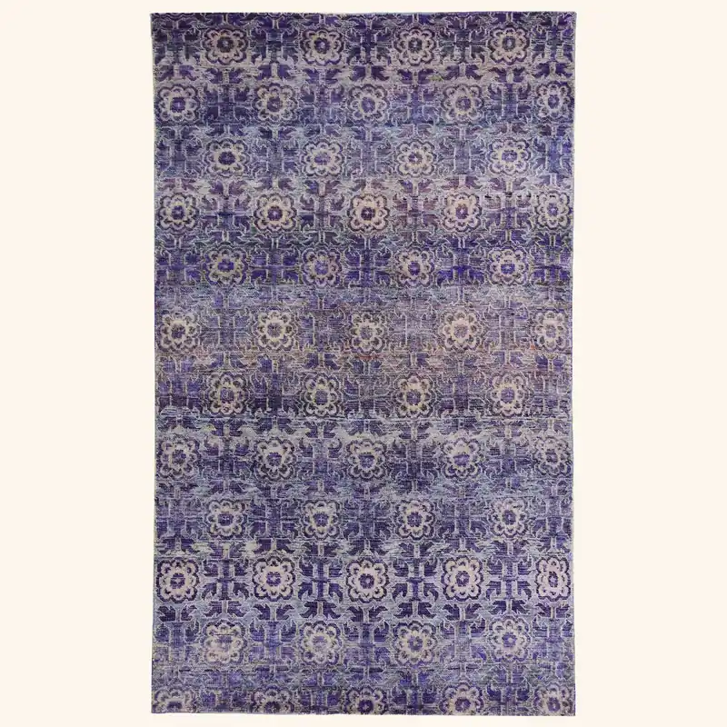 Purple Alchemy Contemporary Silk Rug - 2'11" x 4'11"
