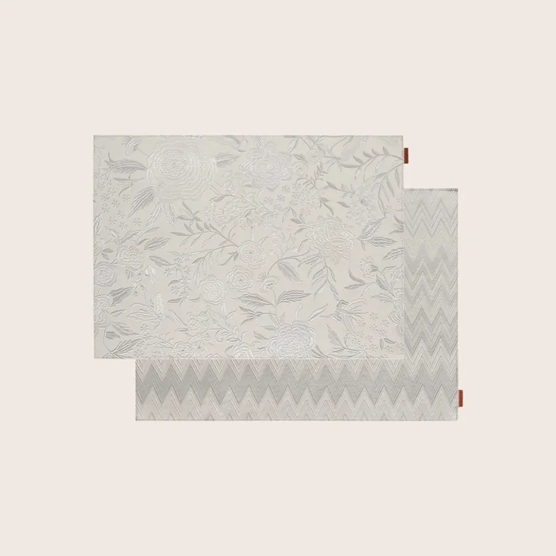 Papermat Placemats Set of 2, Silver White - Missoni U.S.A Inc