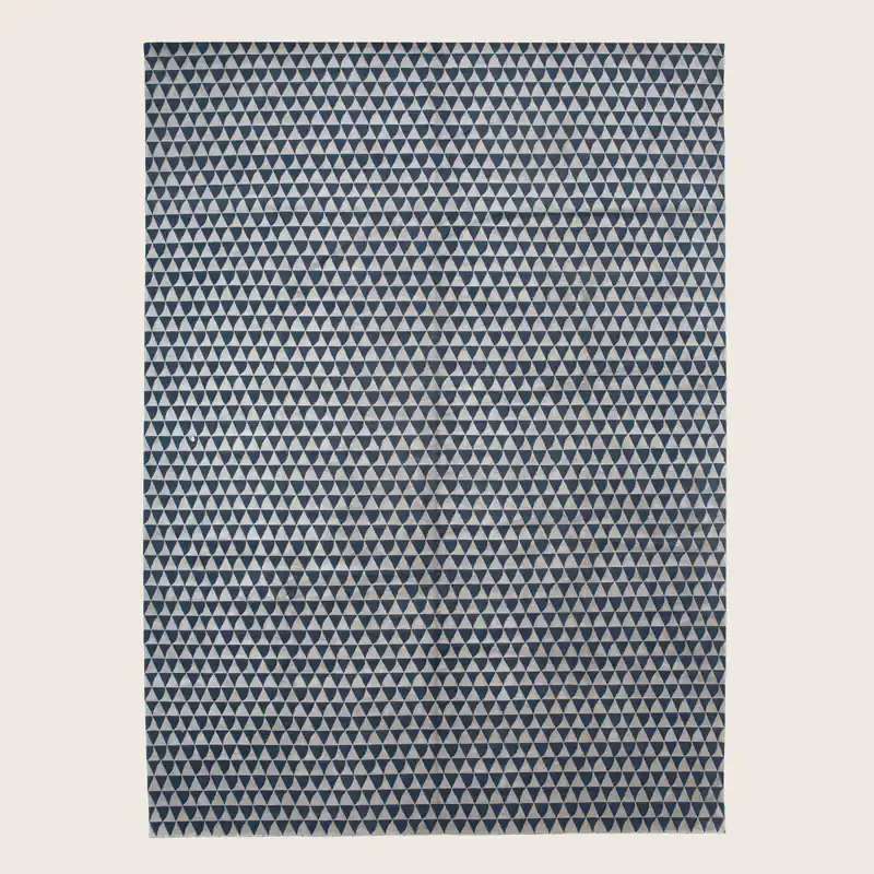 Blue Tibetan Contemporary Wool Silk Blend Rug - 10'1" x 13'10"