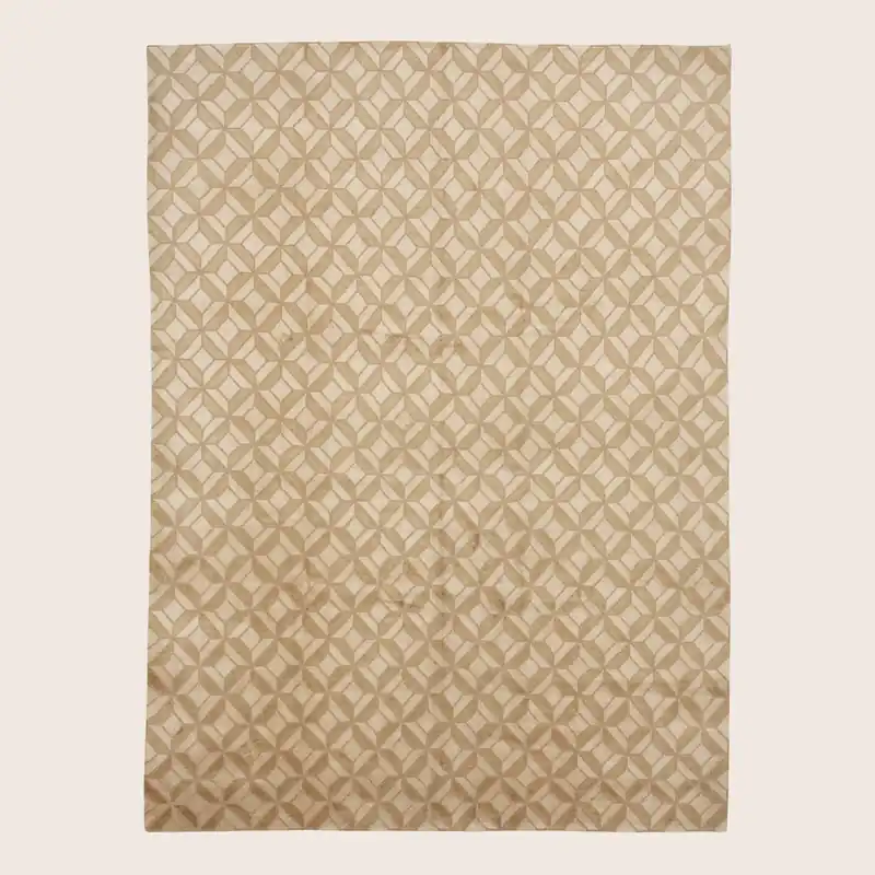 Beige Contemporary Tibetan Wool Rug - 9'1" x 12'