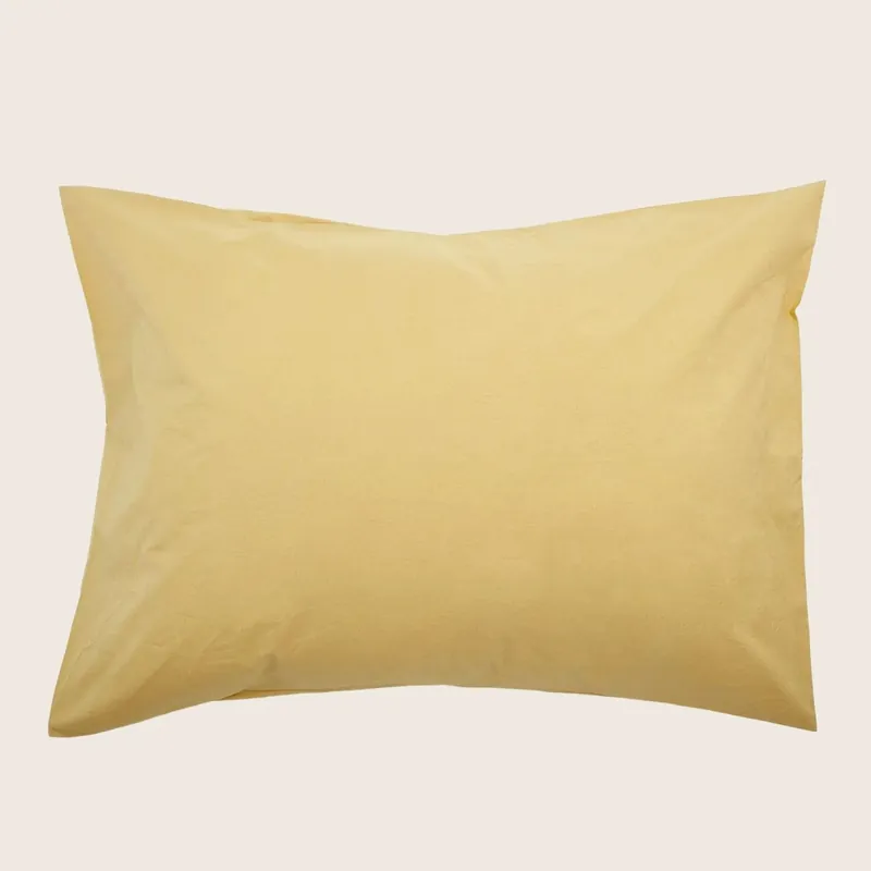 Dreamweaver Organic Cotton Percale Sham, Ochre + Rose - Tessitura Toscana Telerie