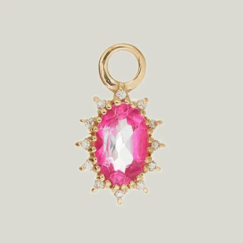 Diana Charm with Pink Topaz - Scosha (Consigned)