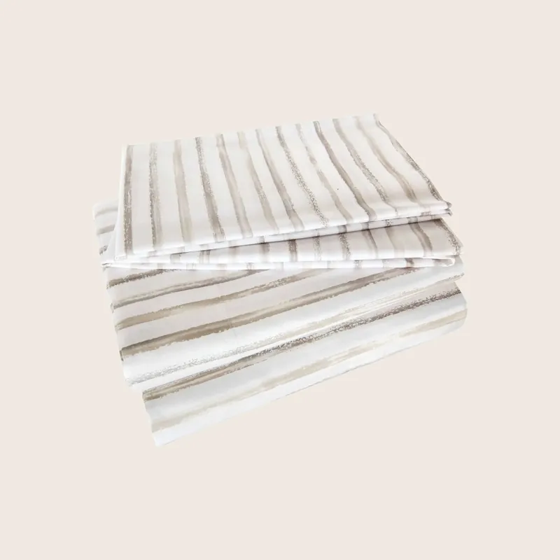 Rigato Sheets & Pillowcases, Beige - Signoria Firenze (Leased)