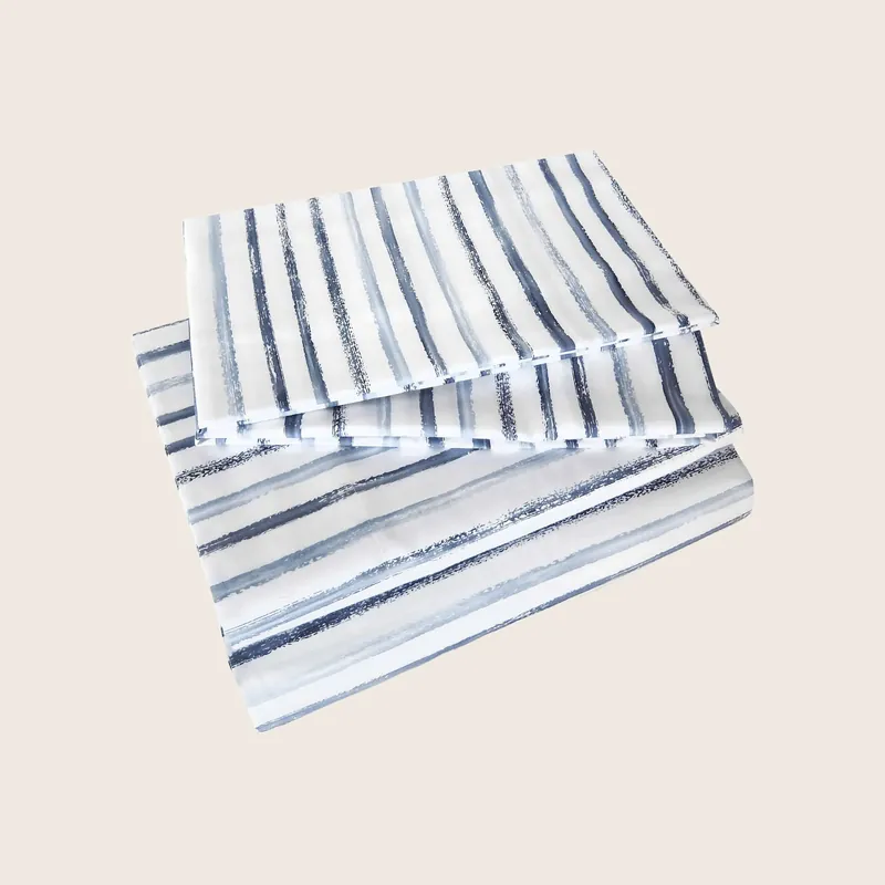 Rigato Sheets & Pillowcases, Blue - Signoria Firenze (Leased)
