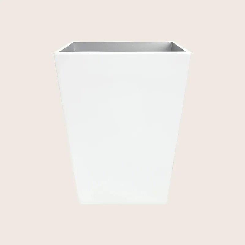 Glossy Pure Enamel Wastebasket - Mike & Ally Inc.