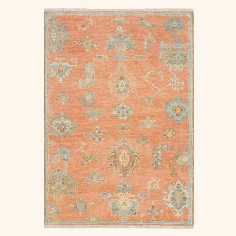 Oushak Style Wool Rug - 5'6" x 8'