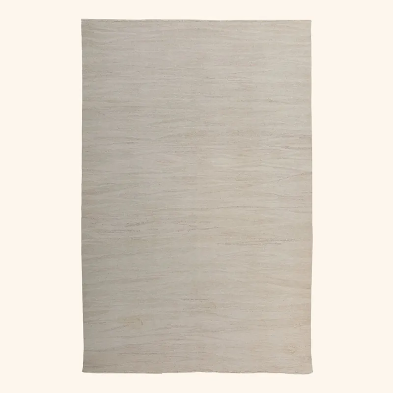 Natural Turkish Kilim Hemp Rug - 5'8" x 8'9"