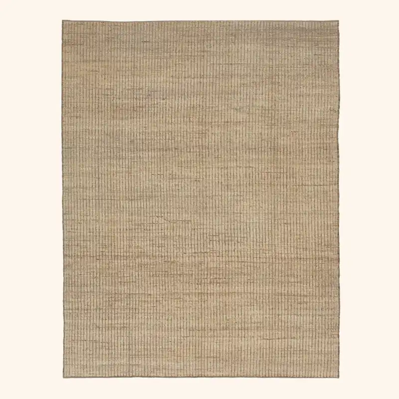 Beige Zameen Modern Wool Rug - 7'8" x 9'10"
