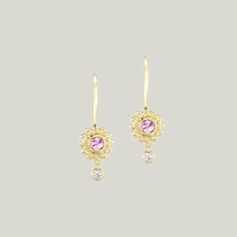 Evo Pink Sapphire Drop Earrings - AnaKatarina Design (Consigned)