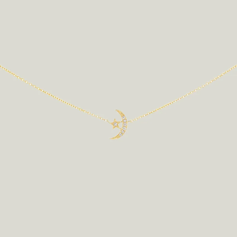 4 Elements Star and Moon Necklace - AnaKatarina Design (Consigned)
