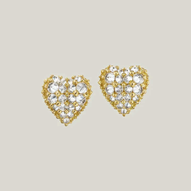 Pierce Your Heart Diamond Studs - AnaKatarina Design (Consigned)