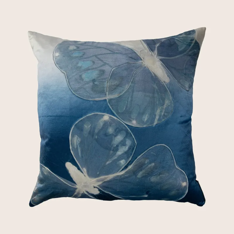 Ombre Monarch Pillow, Twilight on Ivoire - Aviva Stanoff