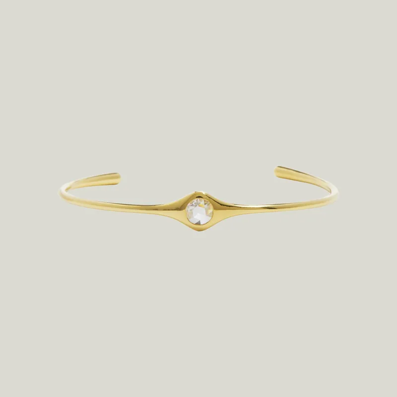 Round Rose Cut Cuff - Diana Mitchell (Consigned)