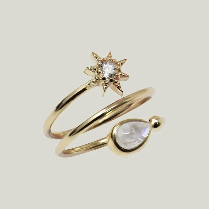 Aztec Moonstone Wrap Ring - Anzie (Consigned)
