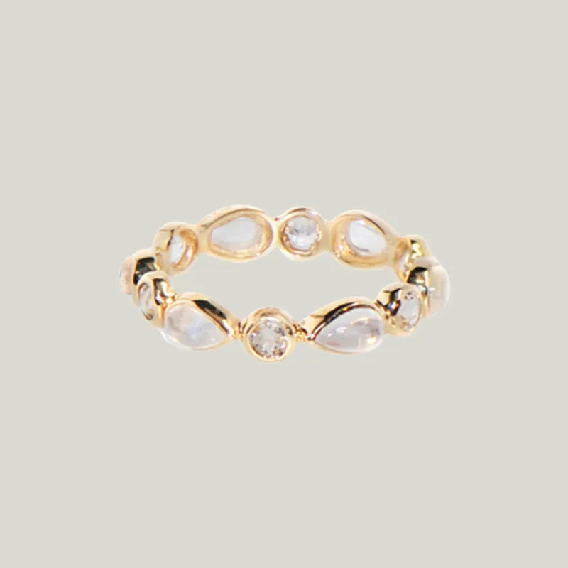 Classique Moonstone + Clear Topaz Ring - Anzie (Consigned)