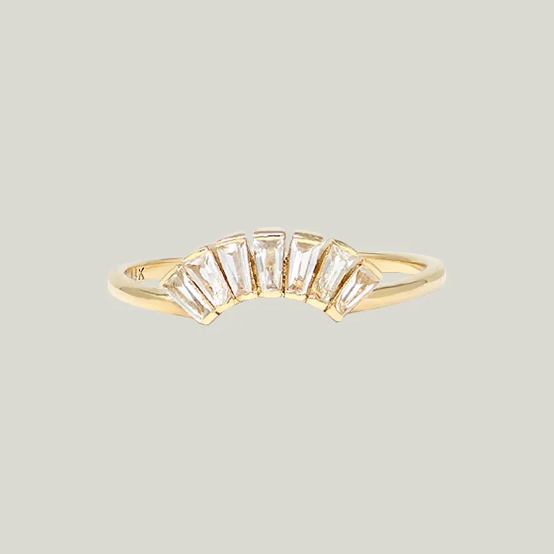 Cleo Deco White Topaz Ring - Anzie (Consigned)