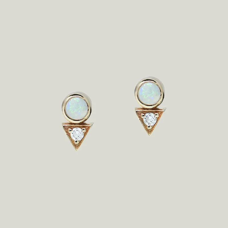 Cleo Deco Opal Studs - Anzie (Consigned)