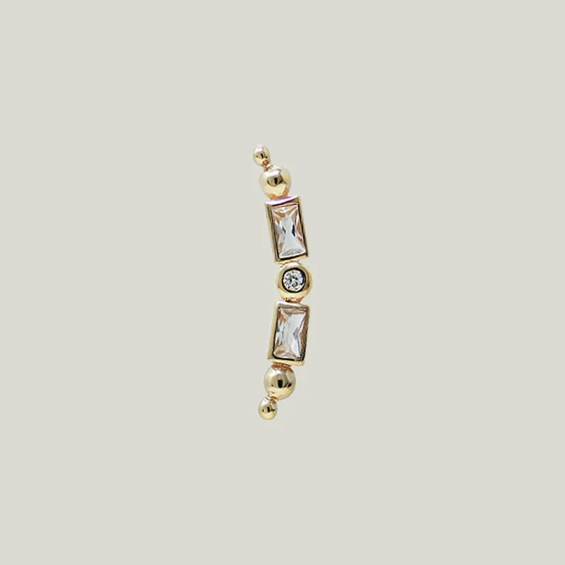 Deco Clear Topaz + Diamond Left Ear Crawler - Anzie (Consigned)
