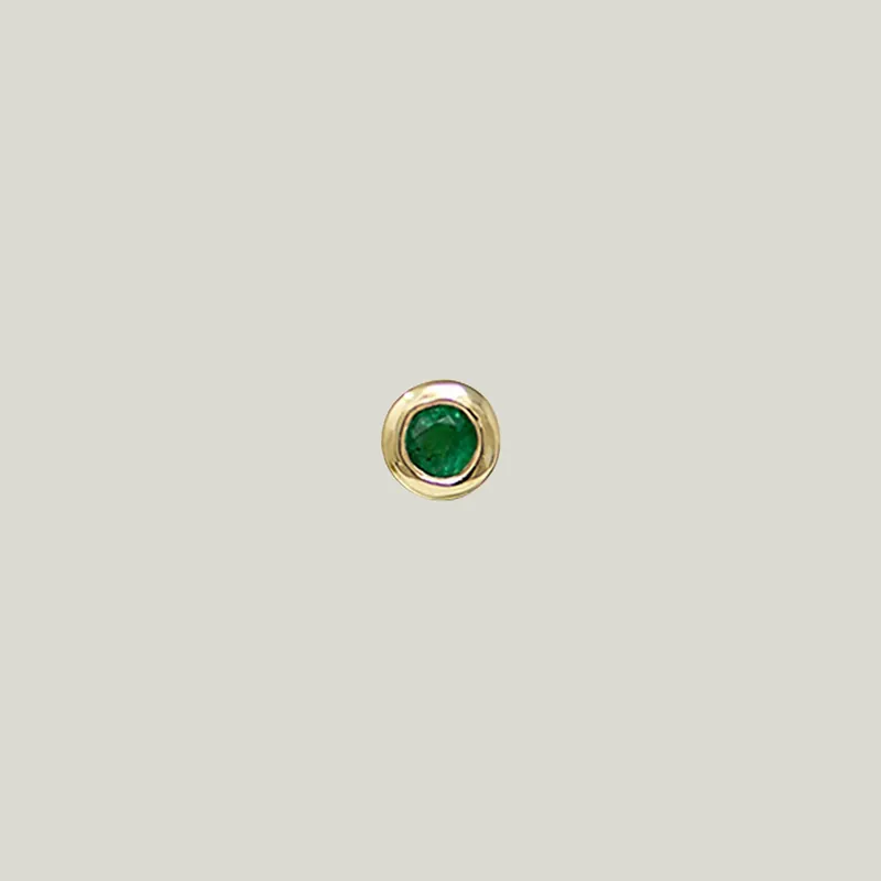 Cleo Round Emerald Earrings - Anzie (Consigned)