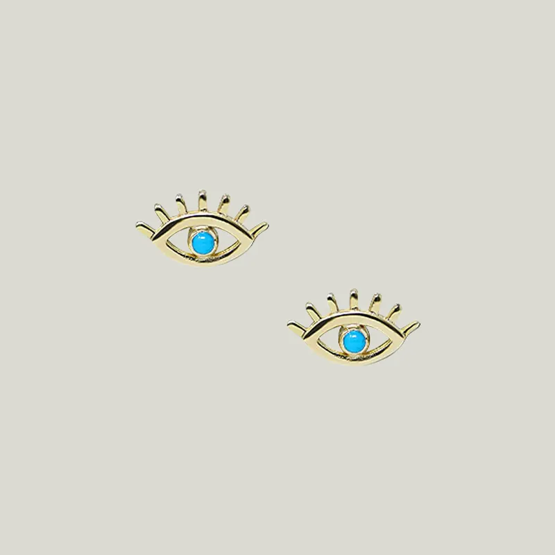 Turquoise Evil Eye Stud - Anzie (Consigned)