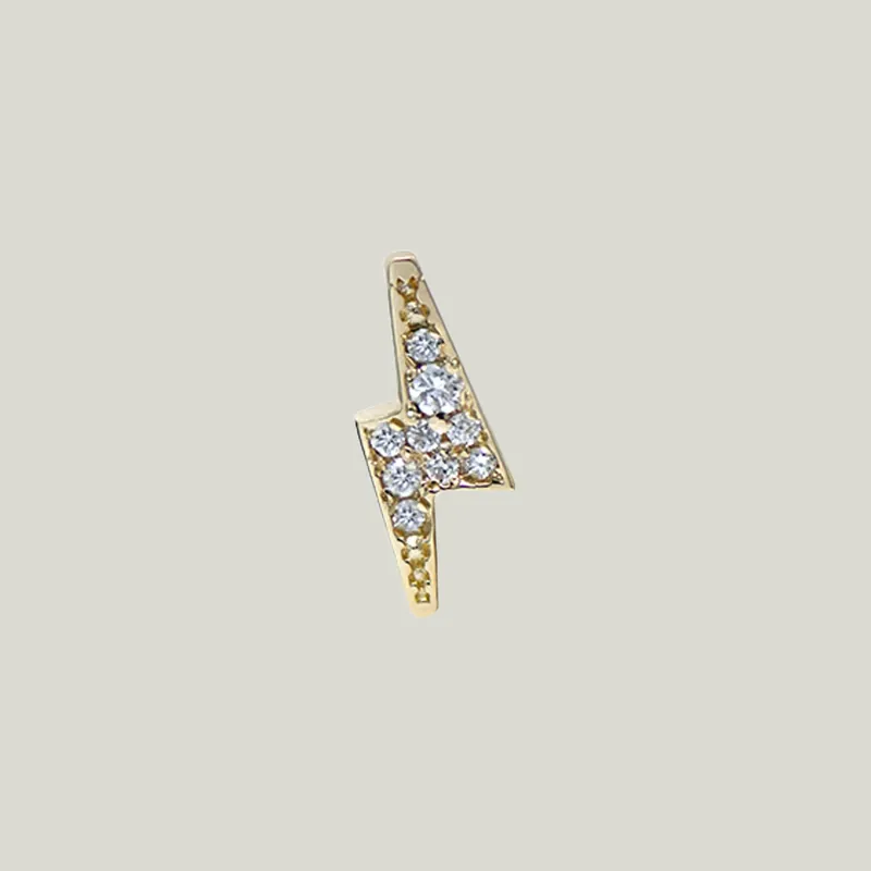 Aztec Lightning Bolt Diamond Stud Earrings - Anzie (Consigned)