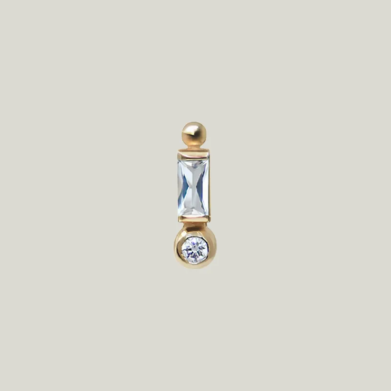 Cleo Clear Topaz Baguette Diamond Earring - Anzie (Consigned)