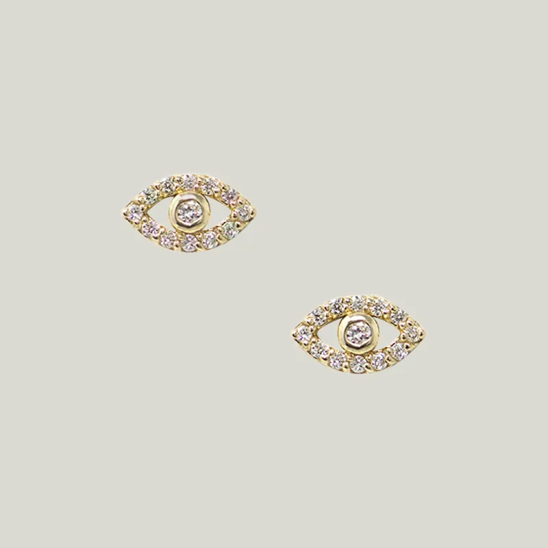 Classique Pave Evil Eye Earrings - Anzie (Consigned)