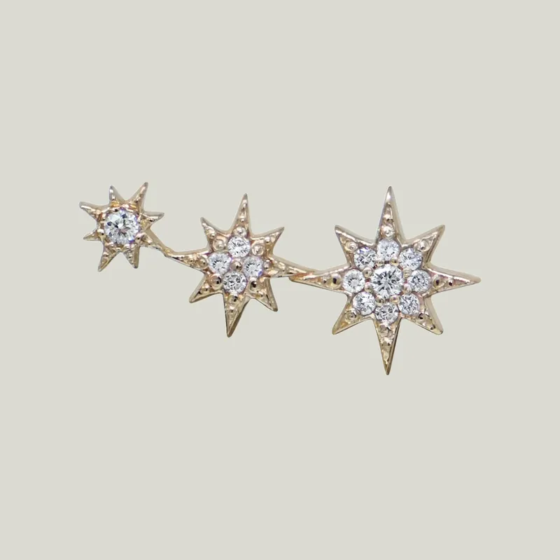 Aztec North Star Trio Diamond Stud - Anzie (Consigned)