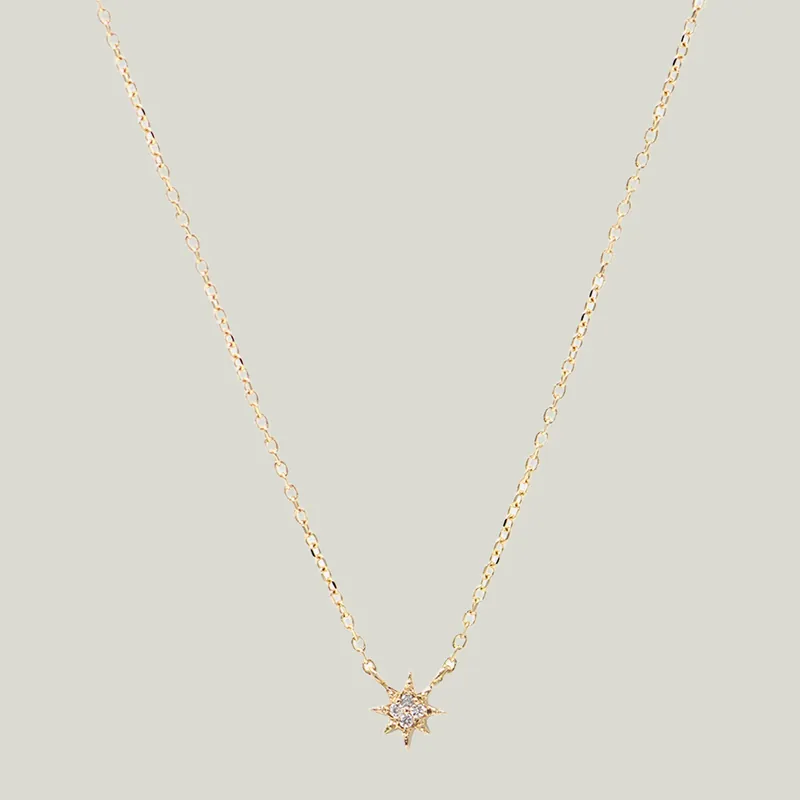 Aztec Diamond Starburst Necklace - Anzie (Consigned)
