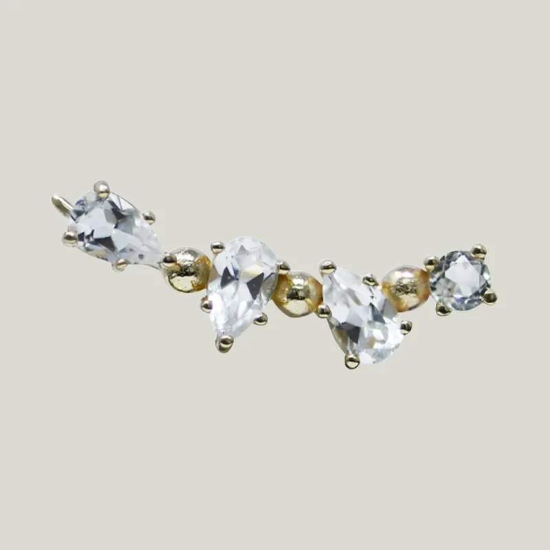 Classique Pear White Topaz Ear Crawler - Anzie (Consigned)
