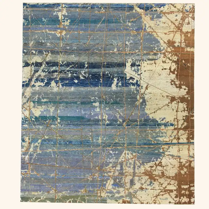 Blue Alchemy Transitional Abstract Wool Rug - 9' x 10'5"