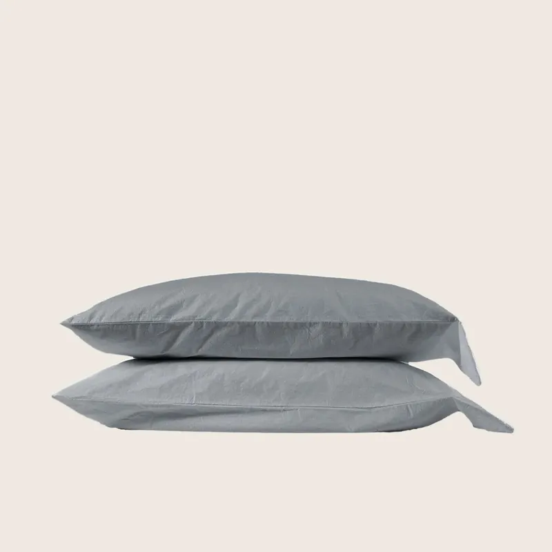 Aura Cotton Percale Pillowcases - Tessitura Toscana Telerie