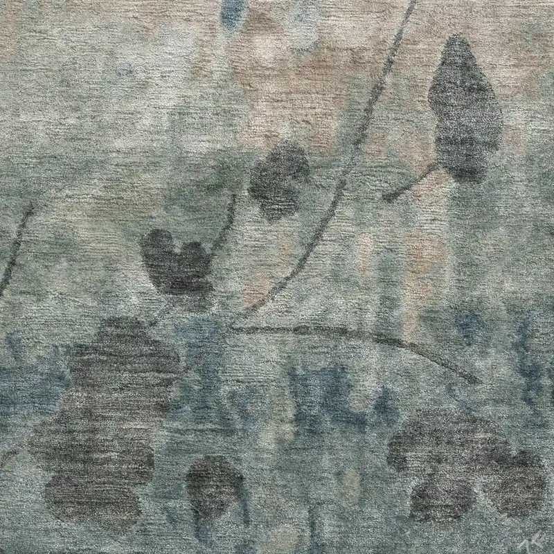 Twilight - Sky Hand Knotted Wool Silk Blend