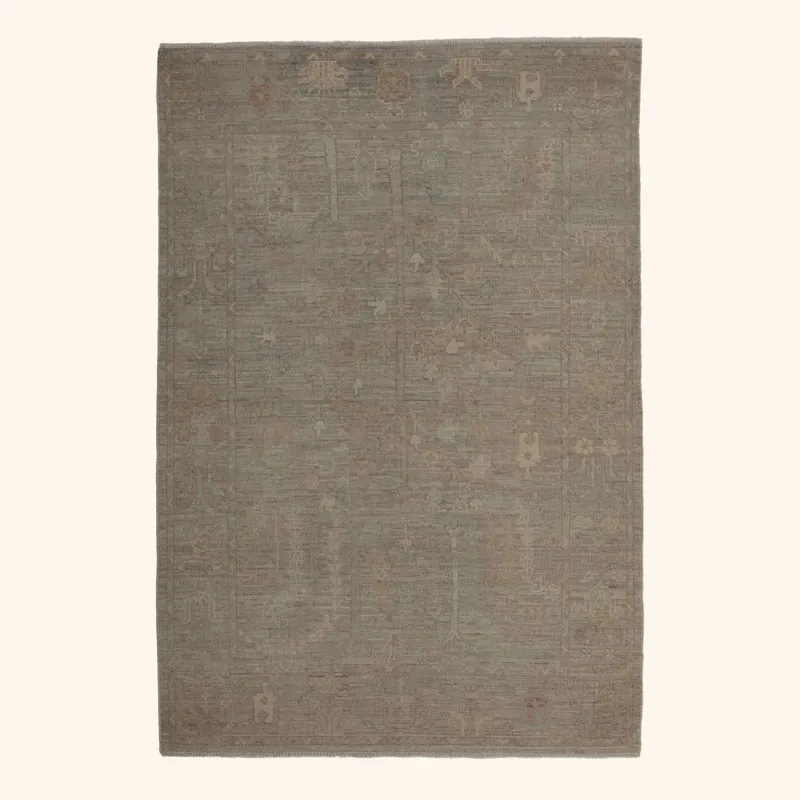 Zameen Abstract Geometric Transitional Wool Rug - 4' x 6'