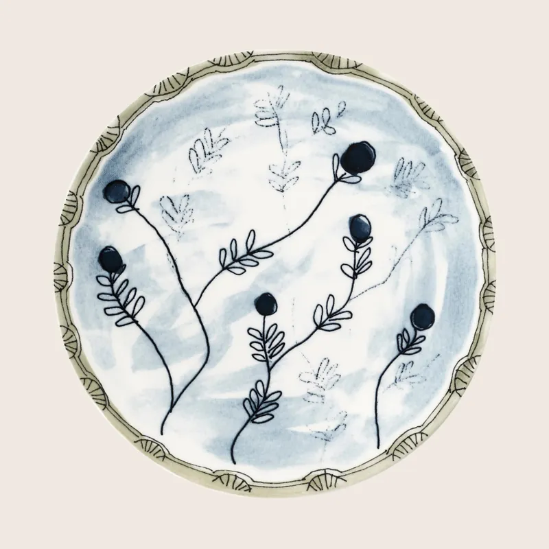 Midnight Flowers Dessert Plate - Serax Us Inc
