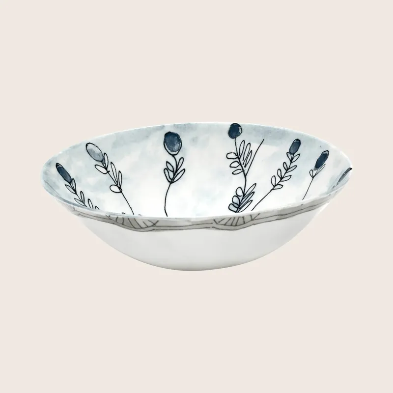 Midnight Flowers Low Soup Bowl - Serax Us Inc
