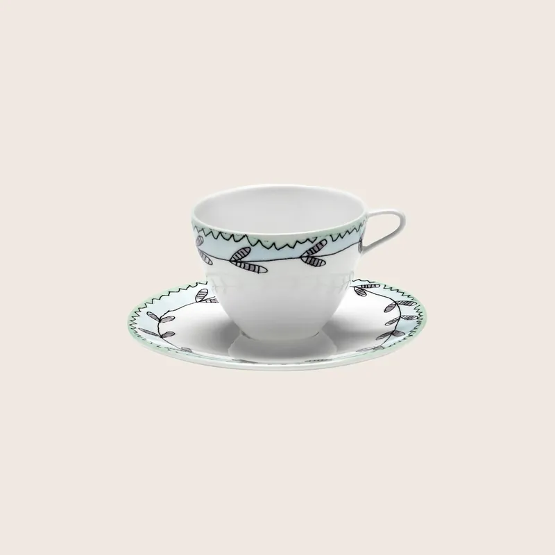 Midnight Flowers Coffee Cup + Saucer - Serax Us Inc