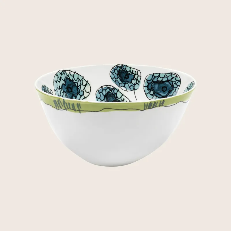 Midnight Flowers Small Serving Bowl - Serax Us Inc