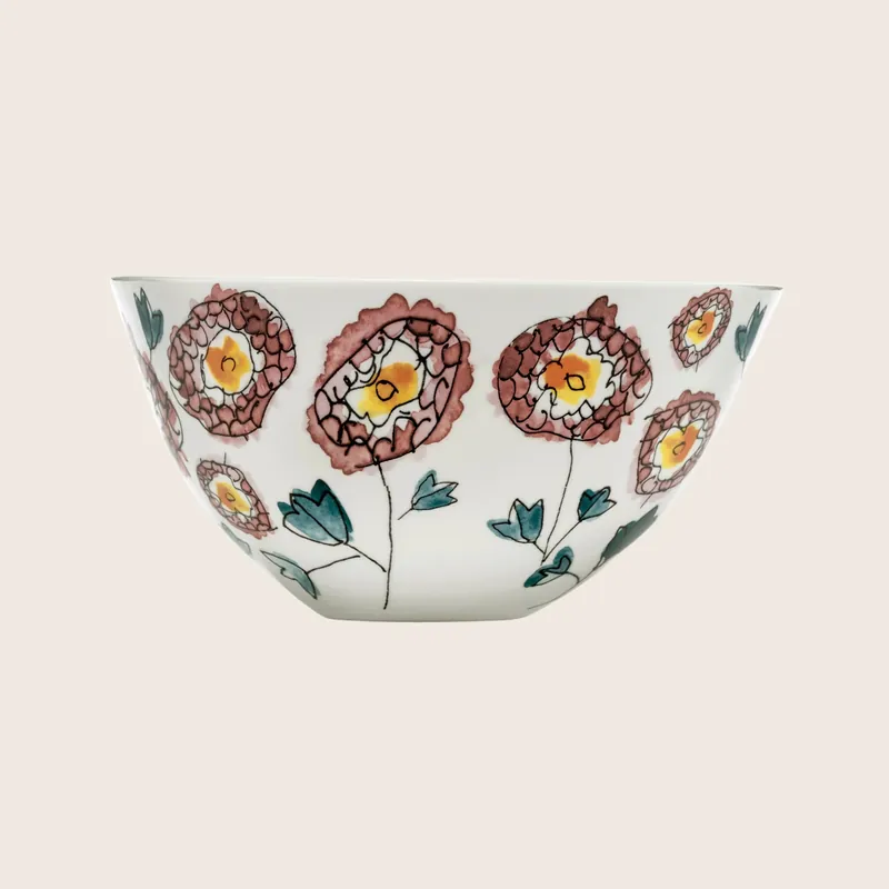 Midnight Flowers Large Serving Bowl - Serax Us Inc