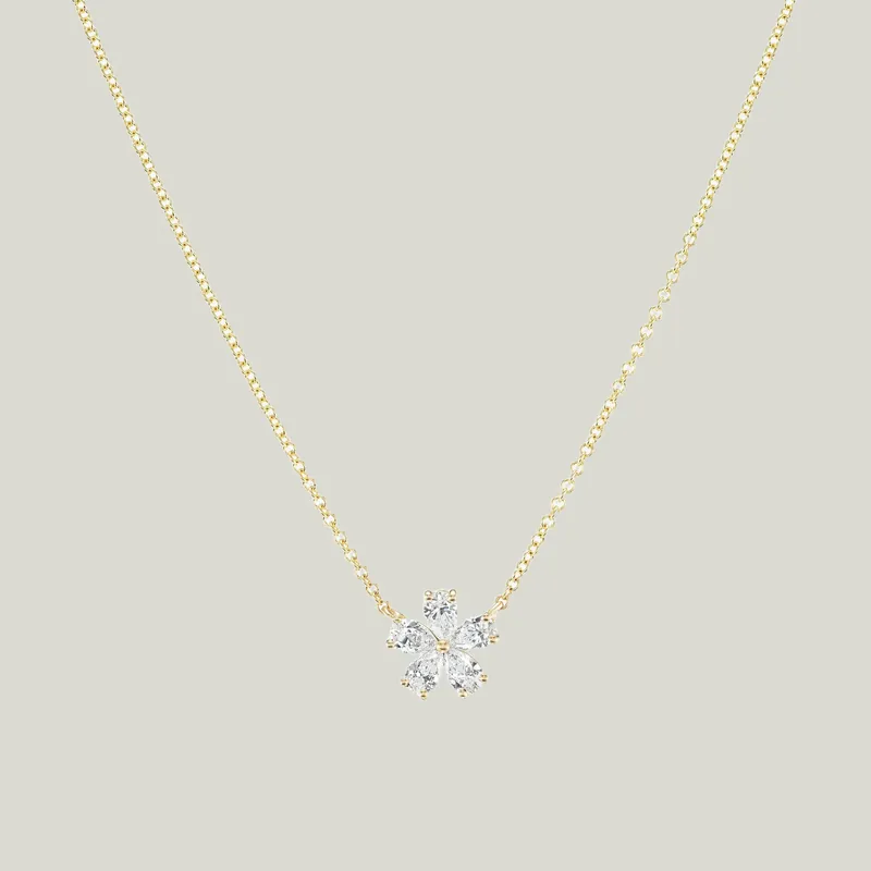 Mini Forget-Me-Not Diamond Pendant