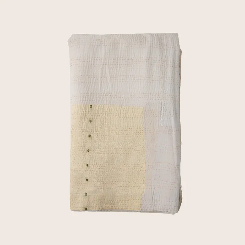Agent White Patch Tablecloth - Mieko Mintz