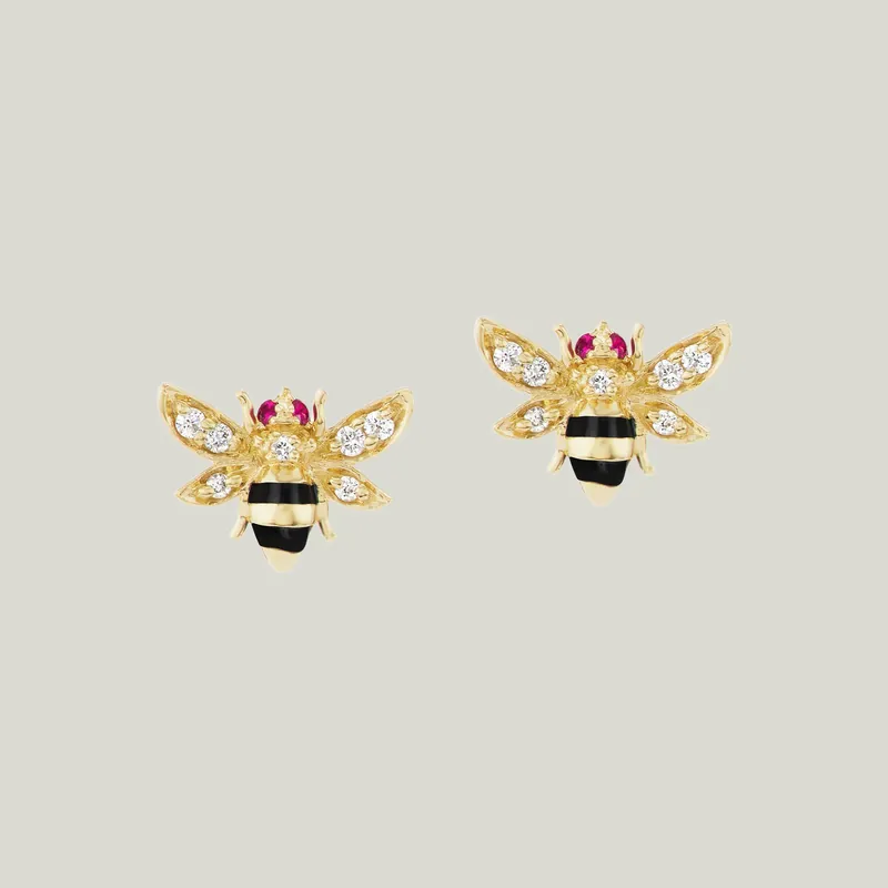 4 Elements Bee Stud Earrings - AnaKatarina Design (Consigned)