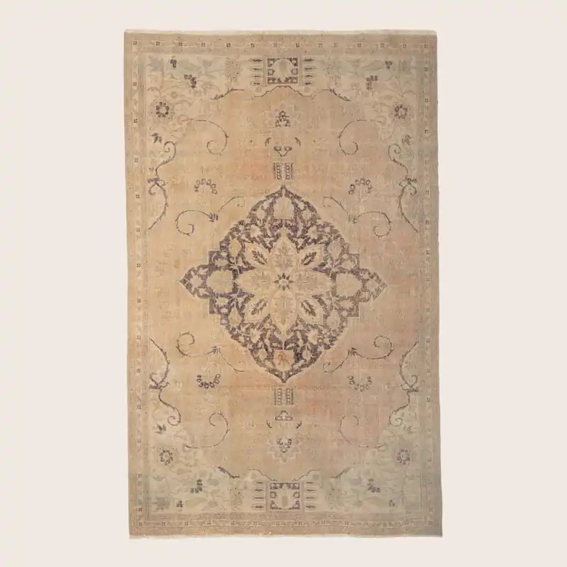Beige Traditional Fresco Wool Rug - 6'4" x 10'2"