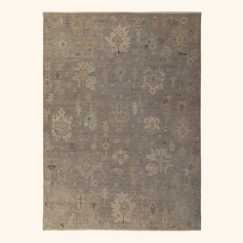 Grey Transitional Wool Rug - 8'10" x 11'8"