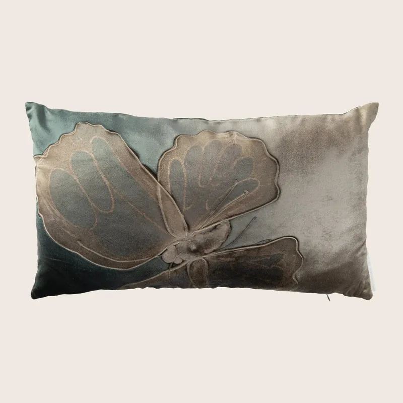 Ombre Monarch Lumbar Pillow, Malachite - Aviva Stanoff